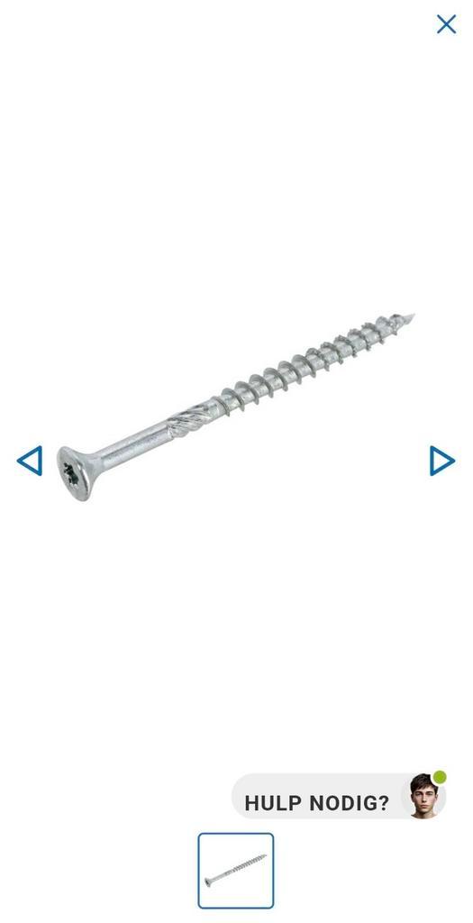 Spaanplaatschroeven 6.0x120 100 stuks nieuw in verpakking, Doe-het-zelf en Verbouw, IJzerwaren en Bevestigingsmiddelen, Nieuw