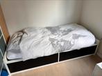 Ikea flaxa 100 x 210 (matrasmaat 90x200), met lattenbodem, 90 cm, Gebruikt, Eenpersoons, Wit