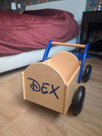 Houten bakwagen kids (Naam: Dex) beschikbaar voor biedingen