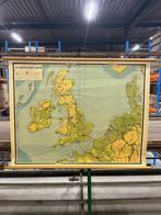 Oude landkaart / Schoolkaart No7 Groot Brittannië & Ierland, Antiek en Kunst, Antiek | Schoolplaten, Ophalen, Aardrijkskunde
