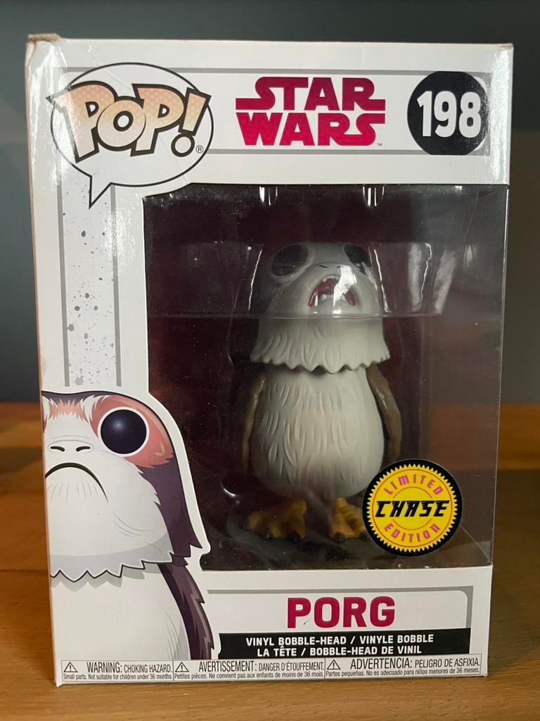 Funko Pop Star Wars Porg CHASE #198, Ophalen of Verzenden, Nieuw, Actiefiguurtje