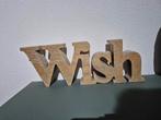 Houten letters WISH, Ophalen of Verzenden, Zo goed als nieuw