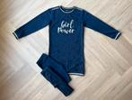 Sweater jurk, blauw, met maillot en legging, maat 134-140, Ophalen of Verzenden, Zo goed als nieuw, Meisje, Trui of Vest