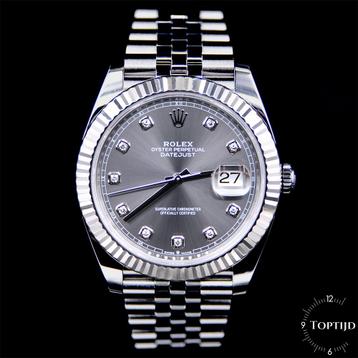 Rolex Datejust 41 126334 Slate diamond dial Fullset 06-2023 beschikbaar voor biedingen