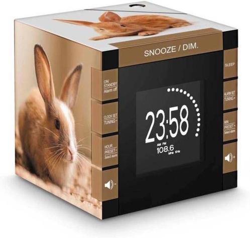 ZGAN: Bigben konijn, wekkerradio met projector, Witgoed en Apparatuur, Wekkers, Zo goed als nieuw, Ophalen of Verzenden