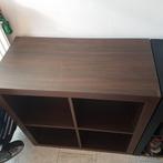 Kallax kast Ikea bruin zwart, Ophalen, Gebruikt, 25 tot 50 cm, Minder dan 150 cm