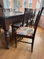 Eettafel 8-persoons met acht Frida Kahlo stoelen, Huis en Inrichting, Ophalen, Gebruikt, 100 tot 150 cm, 200 cm of meer