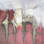 Schilderij met reliëf  (rood), Ophalen