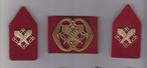 baretembleem en set kraagpatten Intendance, Verzamelen, Ophalen of Verzenden, Landmacht, Nederland, Embleem of Badge