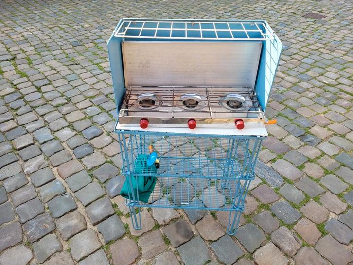 Campingkast met gasstel, Caravans en Kamperen, Kampeeraccessoires, Gebruikt, Ophalen of Verzenden