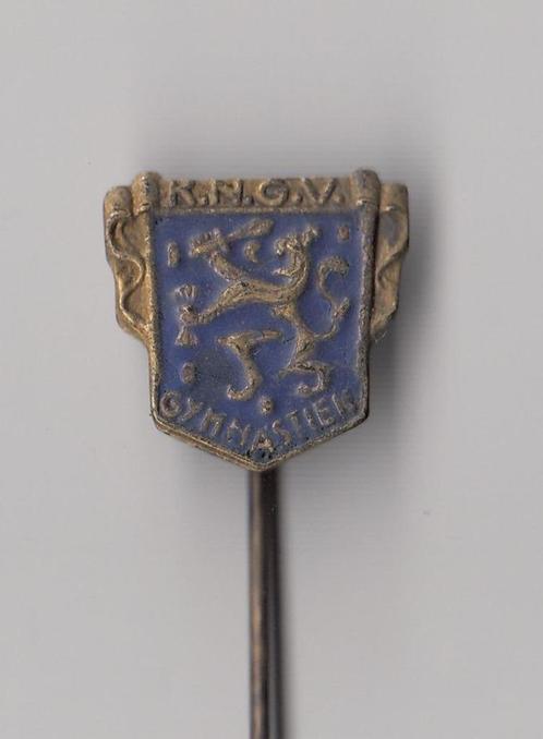 KNGV Gymnastiek emaille speldje, Verzamelen, Speldjes, Pins en Buttons, Gebruikt, Speldje of Pin, Overige onderwerpen, Ophalen of Verzenden
