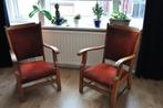Twee vintage fauteuils uit de jaren ‘50., Ophalen, Hout, Gebruikt, Minder dan 75 cm