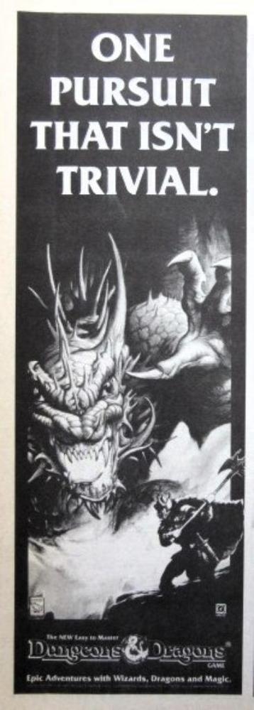 2 vintage advertenties reclames Dungeons & Dragons game 1991 beschikbaar voor biedingen