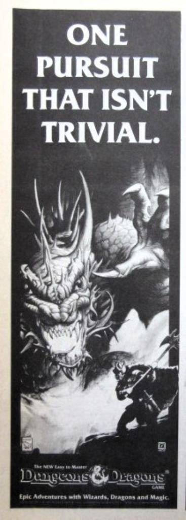 2 vintage advertenties reclames Dungeons & Dragons game 1991, Verzamelen, Merken en Reclamevoorwerpen, Gebruikt, Verzenden