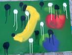 De huilende fruitschaal (modern graffiti kunswerk), Antiek en Kunst, Ophalen of Verzenden