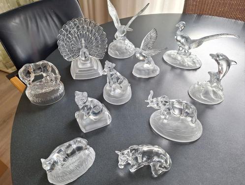 11 prachtige glazen dieren. Als set of per stuk., Antiek en Kunst, Antiek | Glas en Kristal, Ophalen