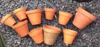 Diverse terracotta bloempotten weer wind vorstbestendig, Gebruikt, Rond, Ophalen of Verzenden, Minder dan 40 cm