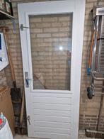 Hard houten buitendeur, Ophalen, Gebruikt, Buitendeur, 200 tot 215 cm