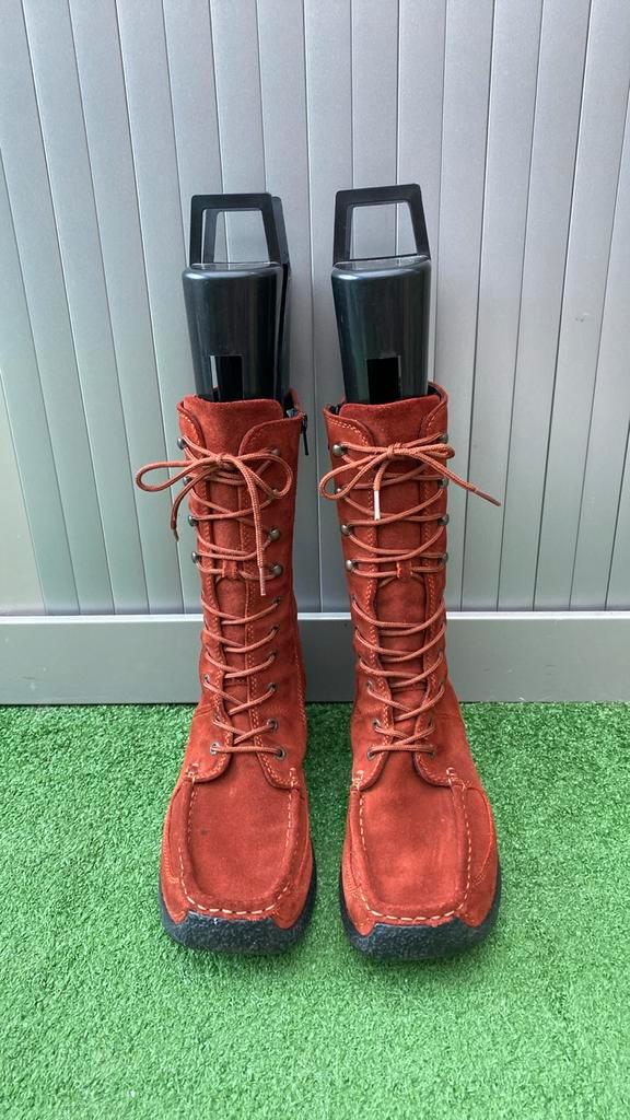 Wolky laarzen 41 suede roestkleur, Kleding | Dames, Schoenen, Zo goed als nieuw, Hoge laarzen, Oranje, Ophalen of Verzenden