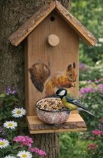 Leuke houten vogelvoer huisje/vogelvoerderhuisje, Ophalen of Verzenden