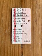 Oud treinkaartje Kreatief beurs 1982 Gorinchem Utrecht, Verzamelen, Verzenden, Gebruikt, Trein