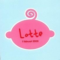 Lotte, Ophalen of Verzenden, 2000 tot heden, Geboortekaartje
