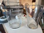 Glazen Vazen Set - 2 stuks (20 & 16 cm), Overige kleuren, Ophalen of Verzenden, Minder dan 50 cm, Glas