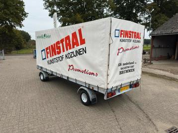 schamel Aanhanger met Huif plateau wagen5.00 x 1.70m beschikbaar voor biedingen