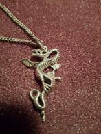 Zilveren ketting met hanger draak, Ophalen of Verzenden