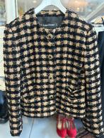 Vintage Louis Feraud Tweed Blazer + Rok, Kostuum of Pak, Zwart, Maat 42/44 (L), Ophalen of Verzenden
