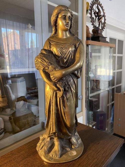 Bronzen godin Ceres van oogst of vruchtbaarheid 44cm, Antiek en Kunst, Antiek | Koper en Brons, Brons, Ophalen of Verzenden