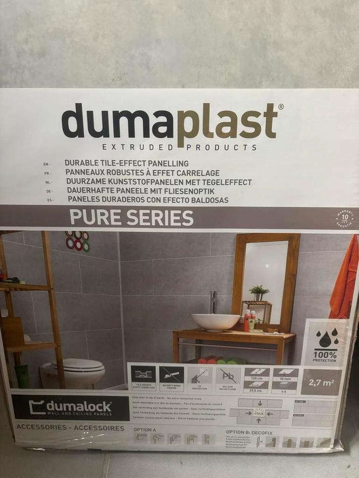 Dumaplast Wandpanelen Nieuw in Verpakking, Doe-het-zelf en Verbouw, Tegels, Nieuw, Wandtegels, Overige materialen, 60 cm of meer