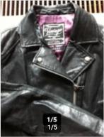 Dames leren jack mt 38 merk Vintage mt 38., Maat 38/40 (M), Zwart, Ophalen of Verzenden, Zo goed als nieuw