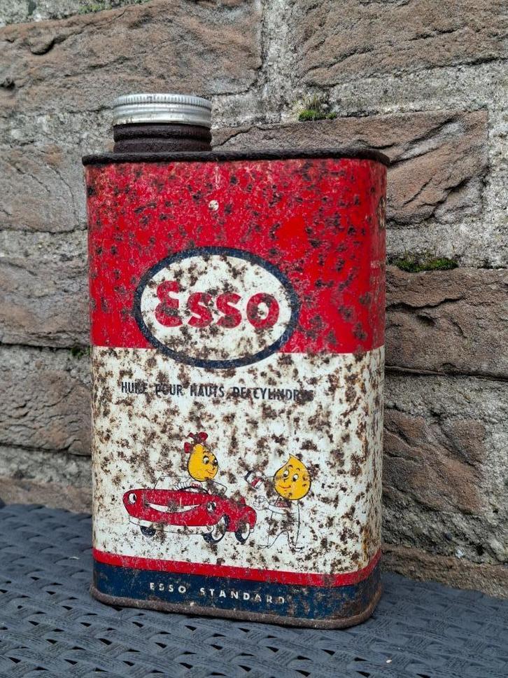 Oliebidon Esso (collectorsitem), Verzamelen, Automerken, Motoren en Formule 1, Gebruikt, Auto's, Ophalen of Verzenden