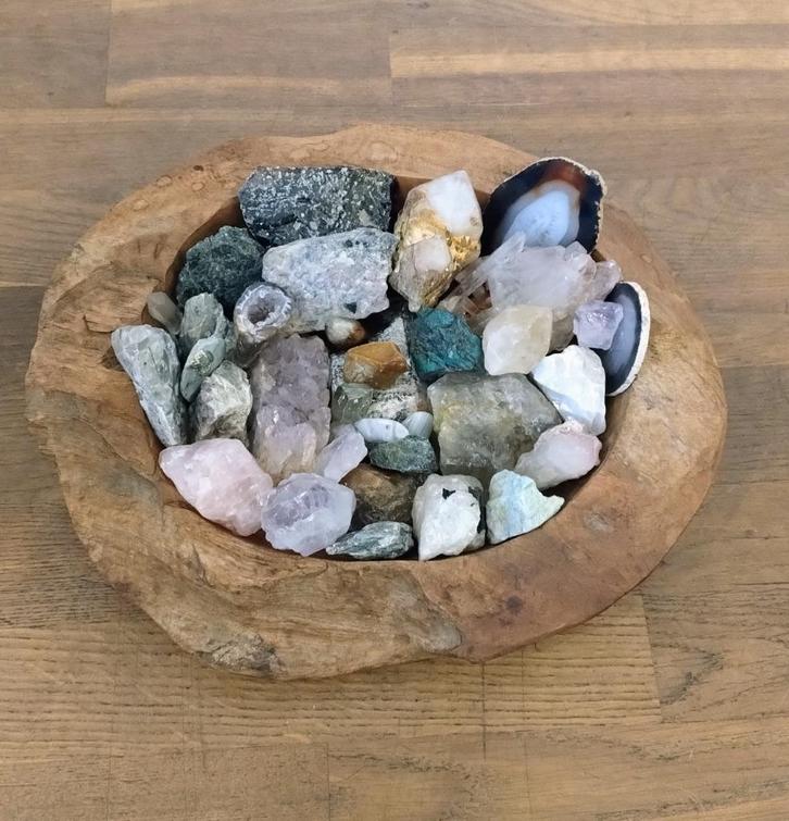 Prachtige decoratieve edelstenen en mineralen collectie., Verzamelen, Mineralen en Fossielen, Ophalen