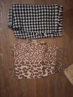 Sjaals - Zwart/Wit & Luipaardprint, Onbekend, Ophalen of Verzenden, Zo goed als nieuw, Sjaal