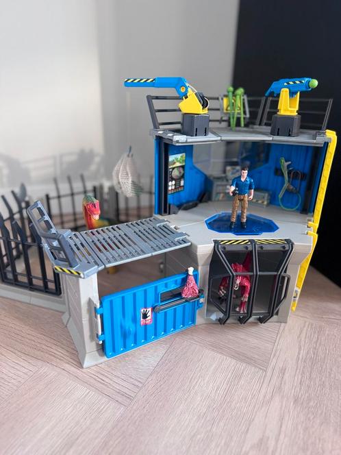 Schleich Groot dino-onderzoeksstation 41462 met doos, Verzamelen, Speelgoed, Zo goed als nieuw, Verzenden