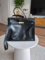 Mooie lederen  vintage handtas - Kelly bag model, Sieraden, Tassen en Uiterlijk, Tassen | Damestassen, Ophalen of Verzenden