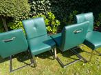4 eetkamerstoelen z.g.a.n, Huis en Inrichting, Stoelen, Overige kleuren, Leer, Ophalen of Verzenden, Zo goed als nieuw