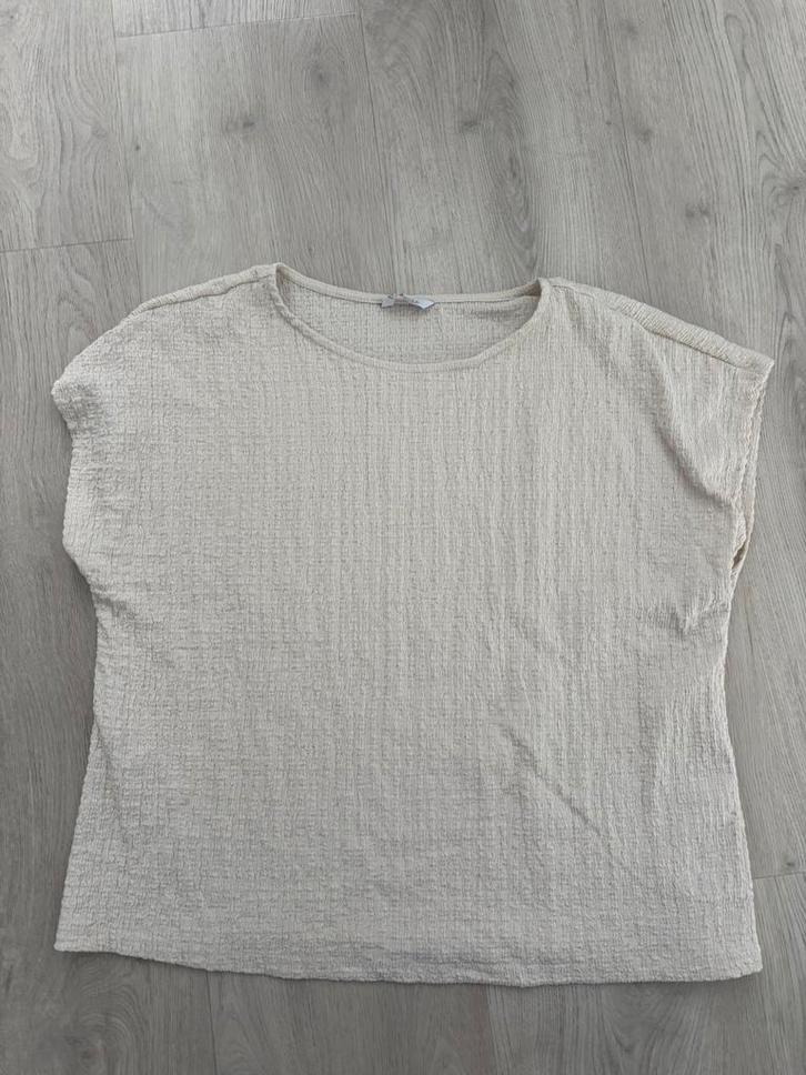 Shirt, Kleding | Dames, T-shirts, Zo goed als nieuw, Maat 42/44 (L), Beige, Korte mouw, Ophalen of Verzenden