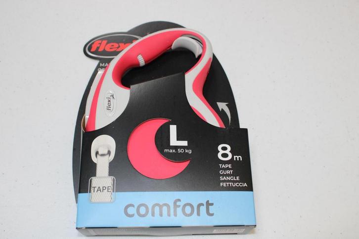 Flexi TAPE comfort L 8m max 50KG rood, Dieren en Toebehoren, Hondenriemen, Nieuw, Hondenriem, Ophalen of Verzenden