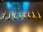 Vintage messing bestekhouders – set van 8 hagedissen, Ophalen of Verzenden