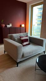 Comfortabele fauteuil grijs, tweezits - NovaStyl Collection, Ophalen, Zo goed als nieuw, Stof, 75 tot 100 cm