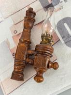 Antiek 1980 vintage wandlamp olielamp stormlamp lantaarn, Antiek en Kunst, Antiek | Lampen, Ophalen of Verzenden