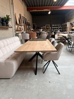 Eettafel eiken massief verjongd kleur naar wens, Ophalen, Eikenhout, 50 tot 100 cm, Vijf personen of meer