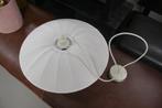 Leuke ronde hanglamp UFO wit stof Ø50 cm., Ophalen of Verzenden, Zo goed als nieuw, Metaal
