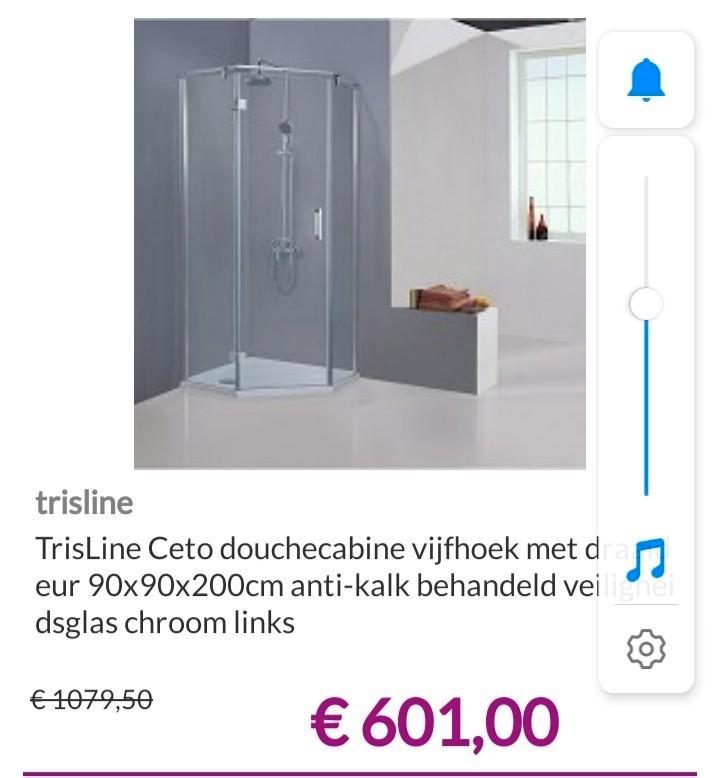 Trisline Ceto douchecabine, Huis en Inrichting, Badkamer | Complete badkamers, Nieuw, Ophalen of Verzenden