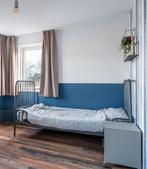 Leuke zwart/antraciet stalen bed, Huis en Inrichting, Slaapkamer | Bedden, Gebruikt, Ophalen of Verzenden, Eenpersoons, Metaal