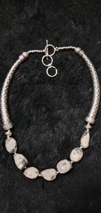 Zilveren ketting met jaspis stenen, Ophalen of Verzenden, Zo goed als nieuw, Met edelsteen, Zilver