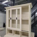 Kast buffetkast , vitrine kast. witte crème kleur, Gebruikt, 100 tot 150 cm, 200 cm of meer, Ophalen of Verzenden